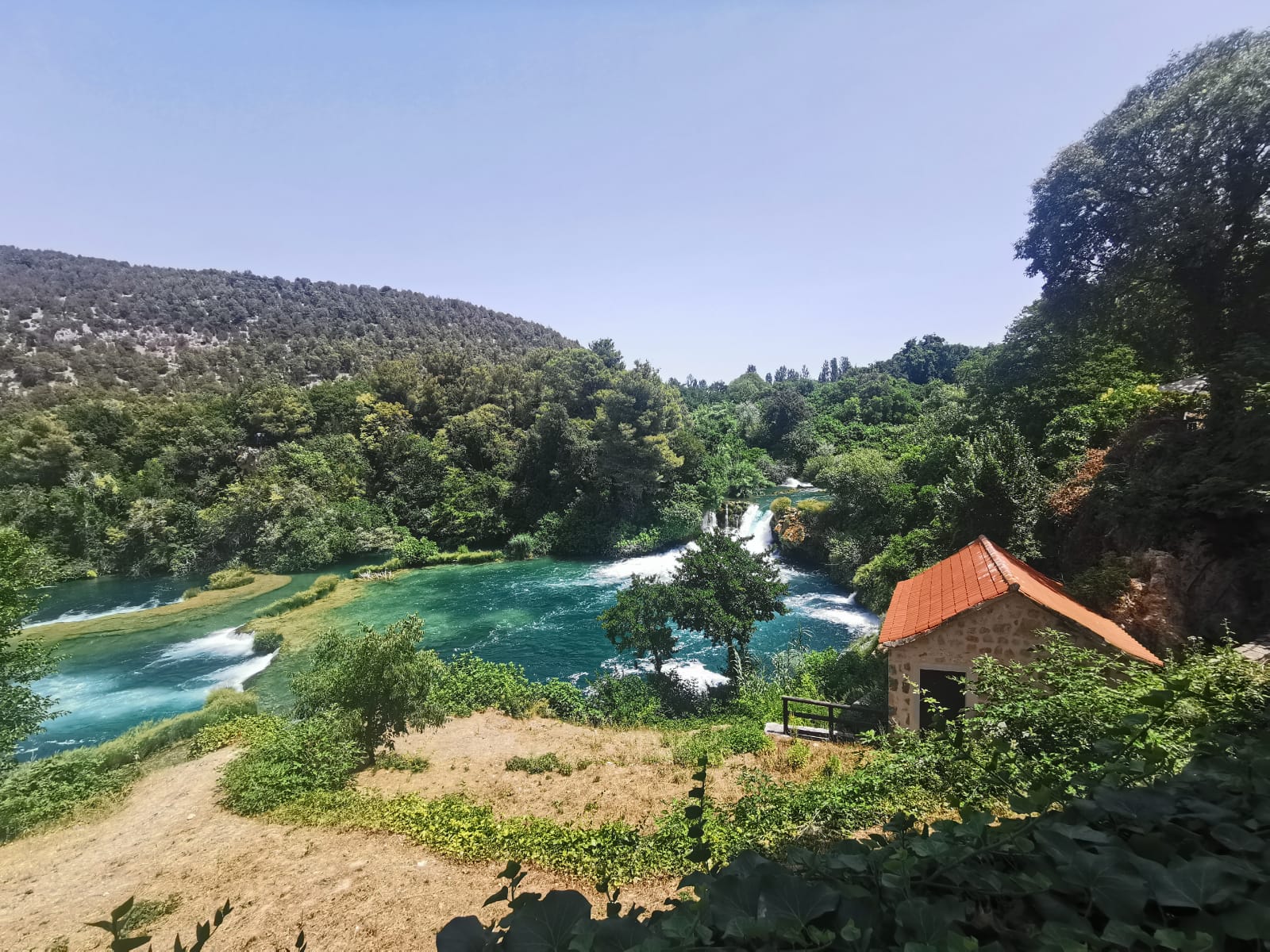 Krka Waterfalls cycling routes from Split